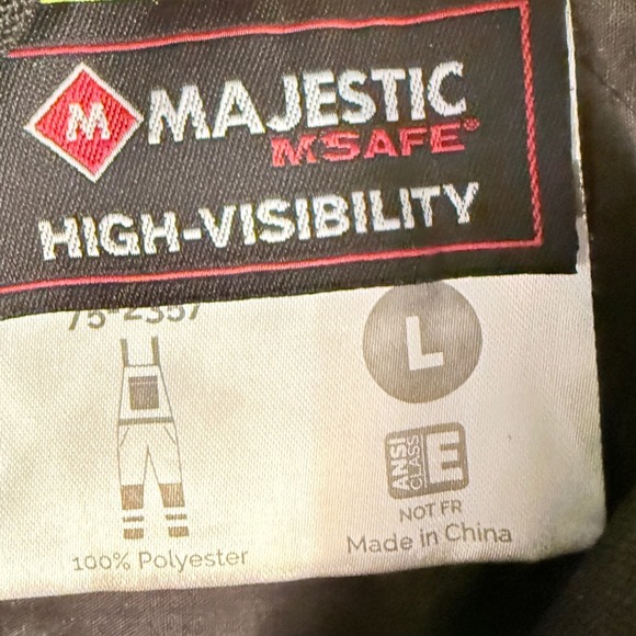 Majestic Msafe HiVis Insulated Work Bib Overalls Yellow L ANSI Class E 75-2357 - Picture 2 of 12